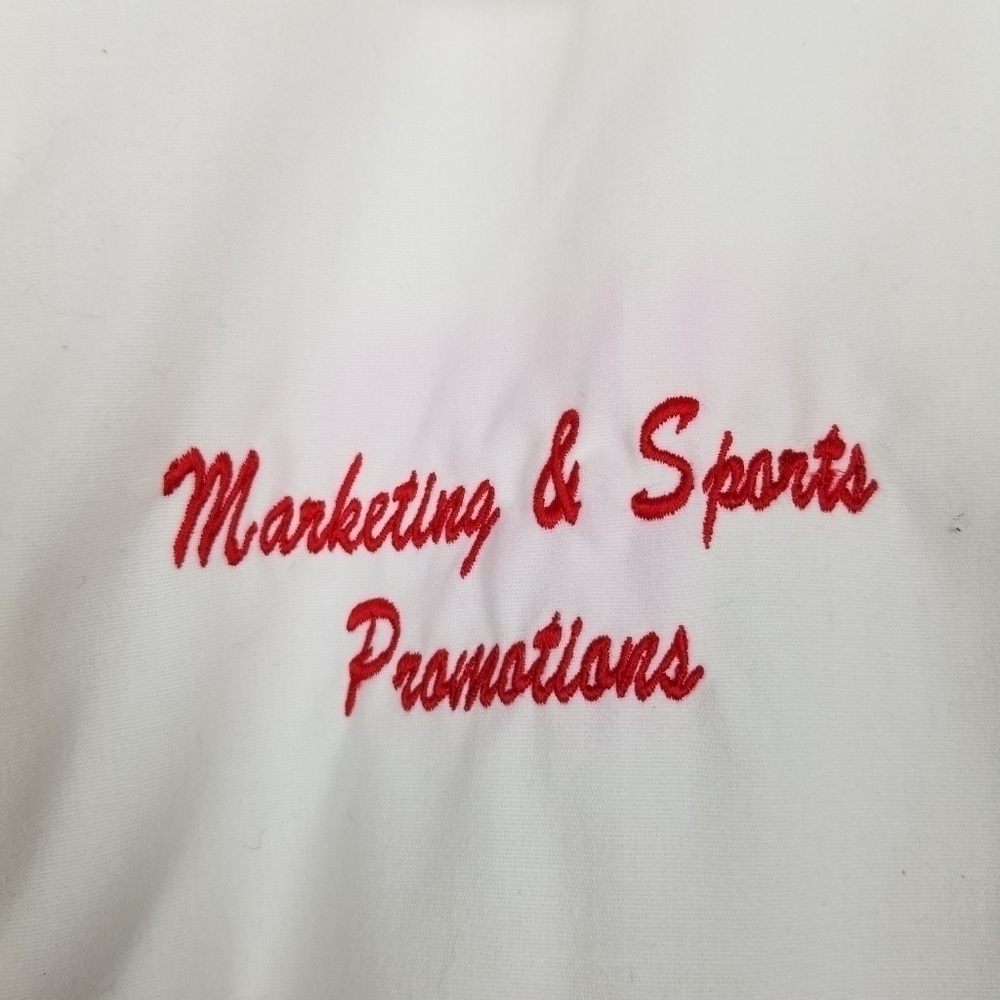 Dunbrooke Windbreaker Men's Size Large Vintage USA Made Full Zip Red White Blue - Picture 5 of 9